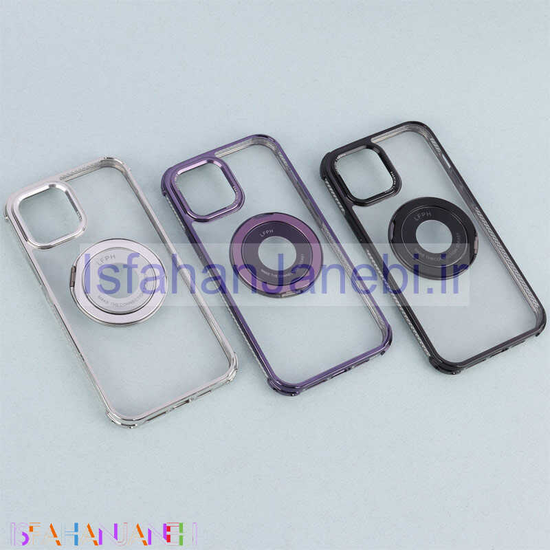 اصفهان جانبی-قاب PC شفاف Fashion Trends استند شو + محافظ لنز رینگی iPhone 12 Pro Max