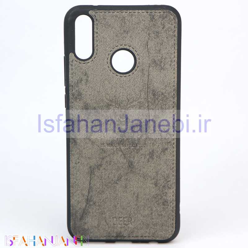 اصفهان جانبی-قاب چرمی طرح گوزن Huawei Y9 2019 خاکستری