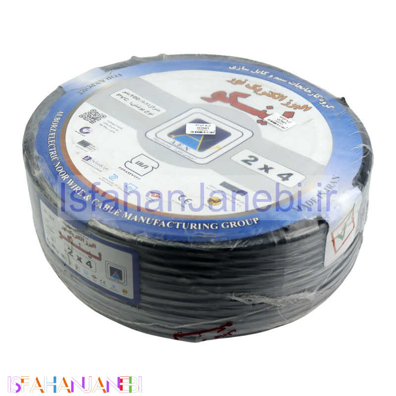 اصفهان جانبی-کابل برق مسی لینکو LINCO PVC 2*4 100m