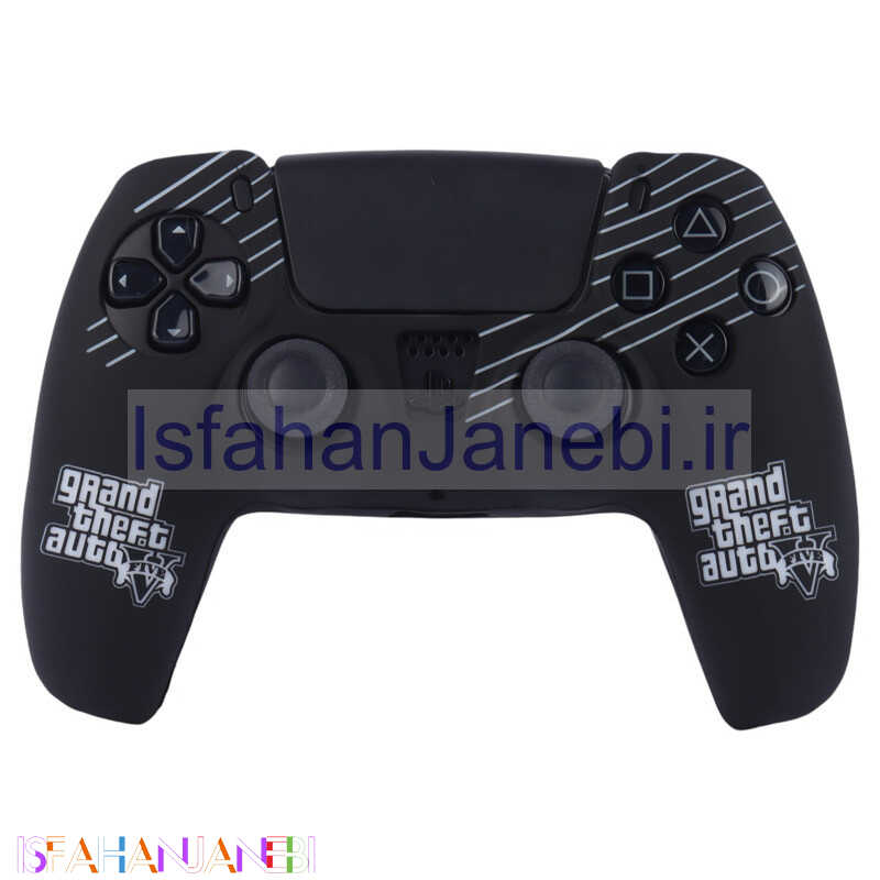 اصفهان جانبی-روکش دسته بازی PS5 طرح Grand Theft Auto V زمینه مشکی سفید