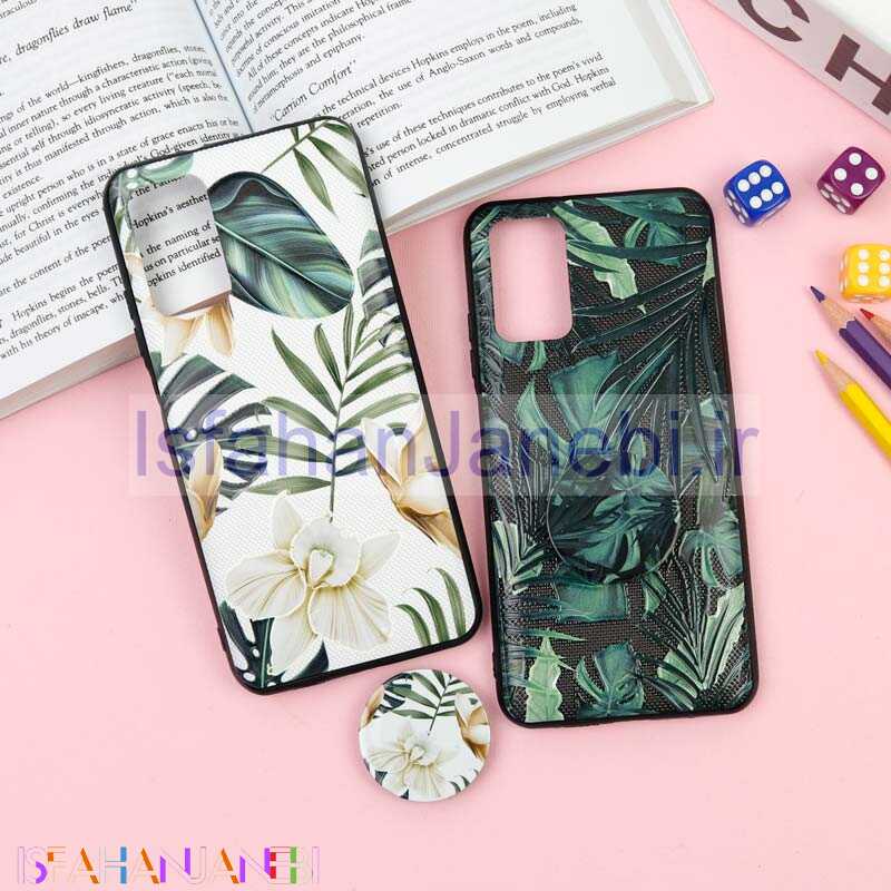 اصفهان جانبی-قاب فانتزی برجسته + پاپ سوکت طرح گل Xiaomi Redmi 9T سری F