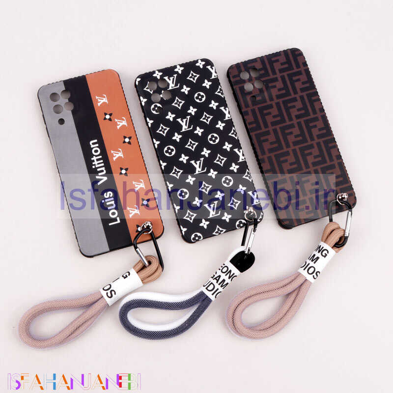 اصفهان جانبی-قاب طرحدار محافظ لنزدار + بند آویز لنیارد Samsung Galaxy A12