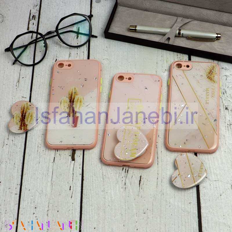اصفهان جانبی-قاب محافظ لنزدار پاپ سوکت دار صورتی iPhone 7/8/SE 2020