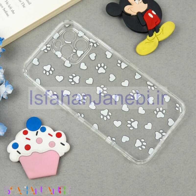 اصفهان جانبی-قاب ژله ای شفاف طرحدار ردپا iPhone 12 Pro