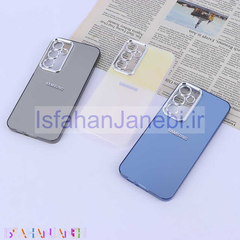 اصفهان جانبی-قاب PC سامسونگ Galaxy A55 براق متال محافظ لنزدار