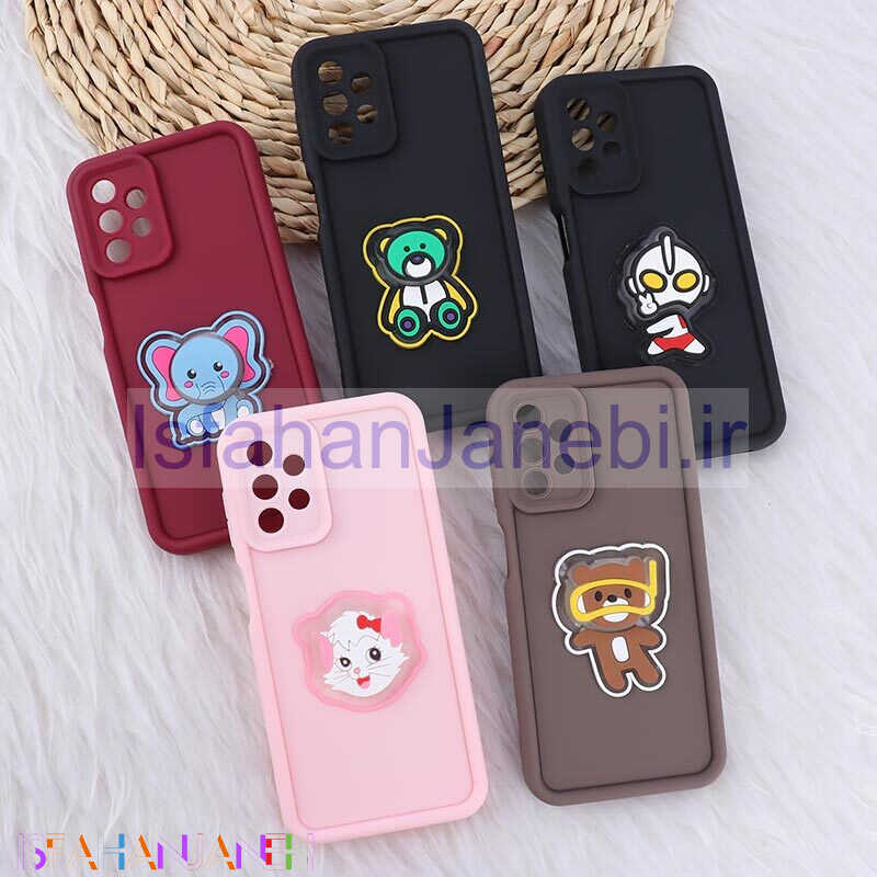 اصفهان جانبی-قاب سولید چراغ دار سامسونگ Galaxy A13 4G عروسکی برجسته محافظ لنزدار