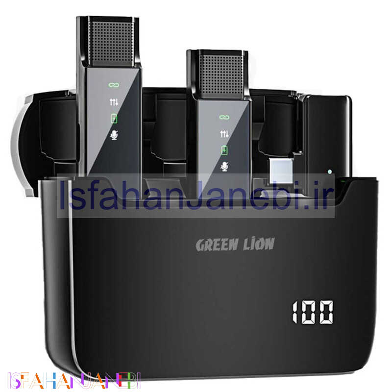 اصفهان جانبی-میکروفون یقه ای بی سیم Green Lion GN2IN1DDMTCBK Type-C