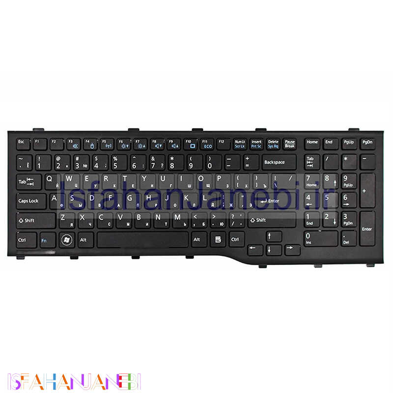 اصفهان جانبی-کیبورد لپ تاپ فوجیتسو Fujitsu LifeBook A532 با فریم مشکی