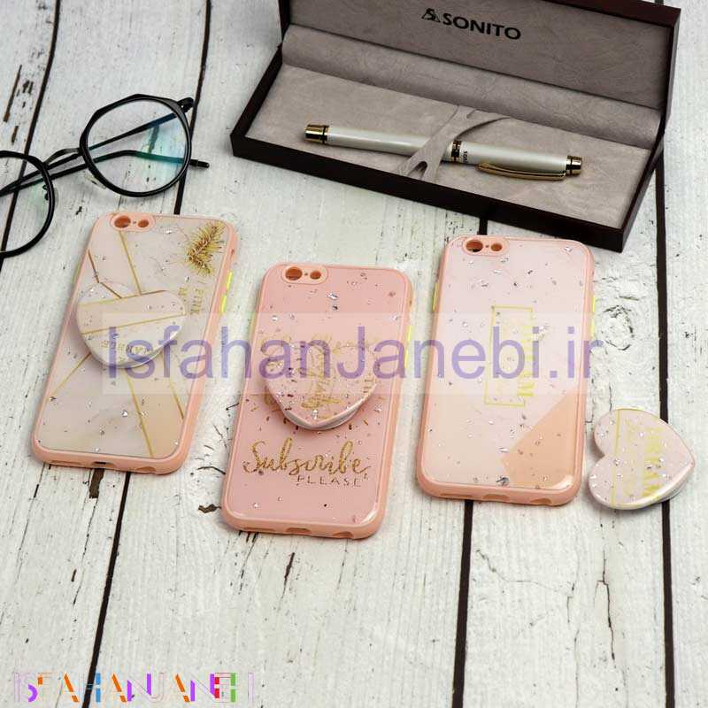 اصفهان جانبی-قاب محافظ لنزدار پاپ سوکت دار صورتی iPhone 6/6s