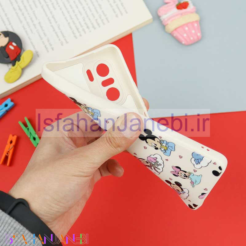اصفهان جانبی-قاب سیلیکونی سفید محافظ لنزدار طرح میکی موس 3 شیائومی Xiaomi Poco F3
