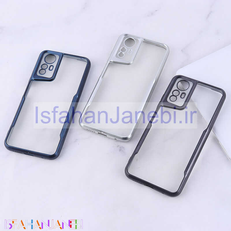 اصفهان جانبی-قاب ژله ای شفاف شیائومی Redmi Note 12S طرح تیتانیوم محافظ لنزدار
