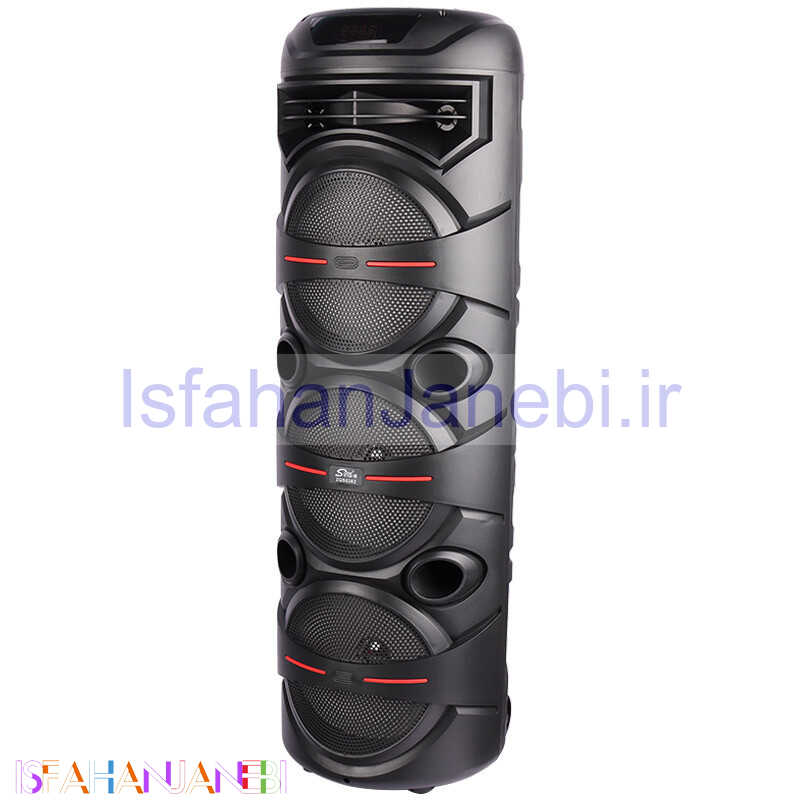 اصفهان جانبی-اسپیکر چمدانی بلوتوثی رم و فلش خور Sing-E ZQS8302 + میکروفون و ریموت کنترل
