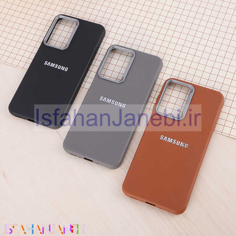 اصفهان جانبی-قاب چرمی ژله ای Leather سامسونگ Galaxy A26 لوگو متال