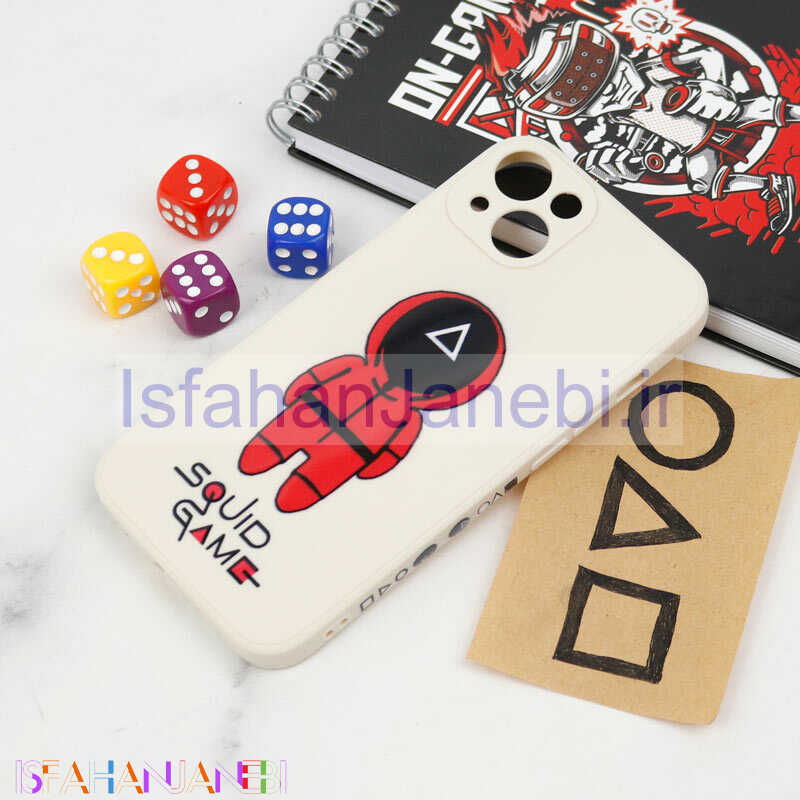 اصفهان جانبی-قاب سیلیکونی محافظ لنزدار طرح اسکویید گیم iPhone 13 کد 4