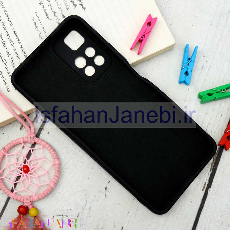 اصفهان جانبی-قاب سیلیکونی مشکی طرح Nike + پاپ سوکت Xiaomi Redmi Note 11 Pro Plus