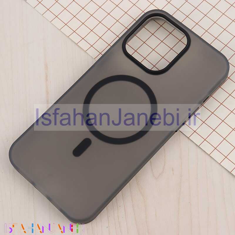 اصفهان جانبی-قاب ژله ای مگ سیف آیفون iPhone 15 Pro Max پشت مات