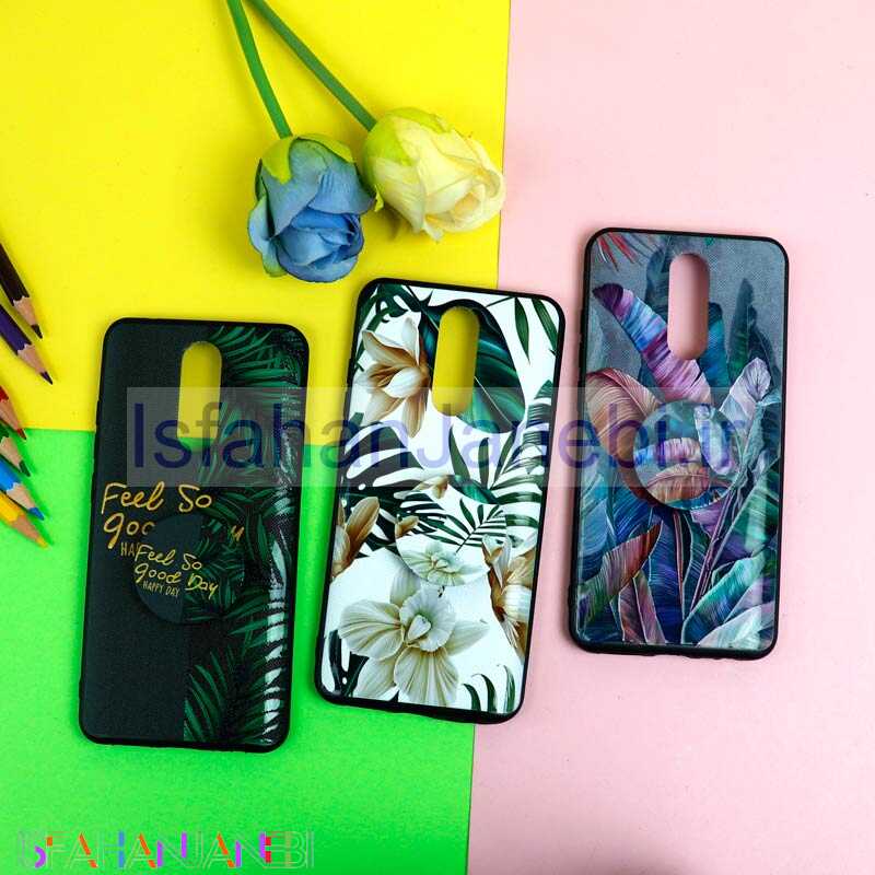 اصفهان جانبی-قاب فانتزی برجسته + پاپ سوکت طرح گل شیائومی Redmi 8 سری D