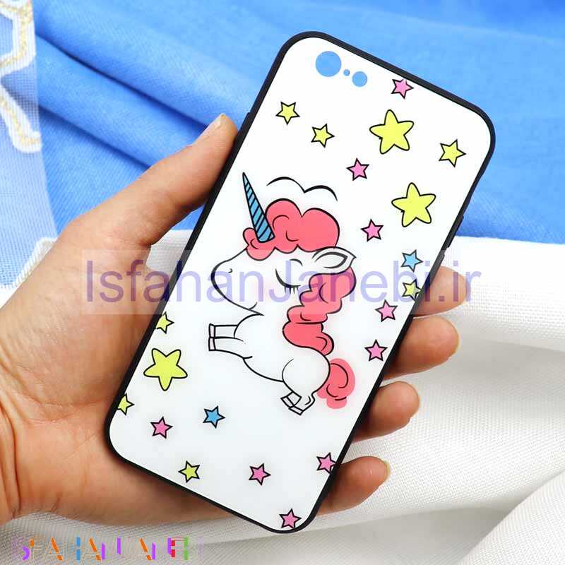 اصفهان جانبی-قاب پشت گلسی طرح یونیکورن iPhone 6/6s