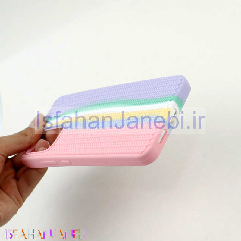 اصفهان جانبی-قاب سیلیکونی رنگین کمانی طرح بافت Samsung Galaxy A53 5G