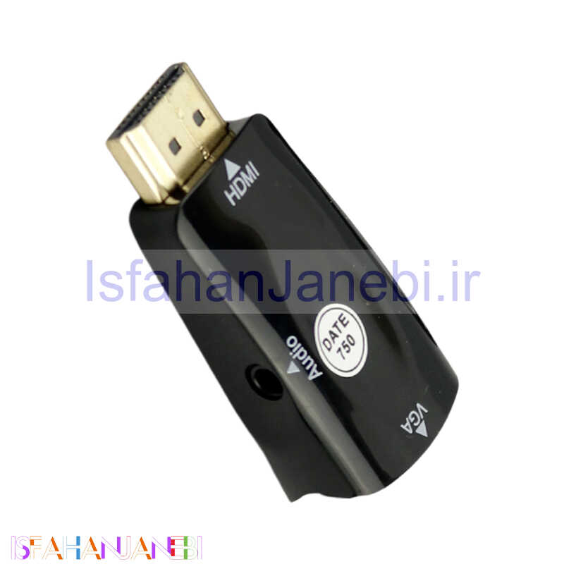 اصفهان جانبی-تبدیل Date 750 HDMI To VGA + کابل صدا