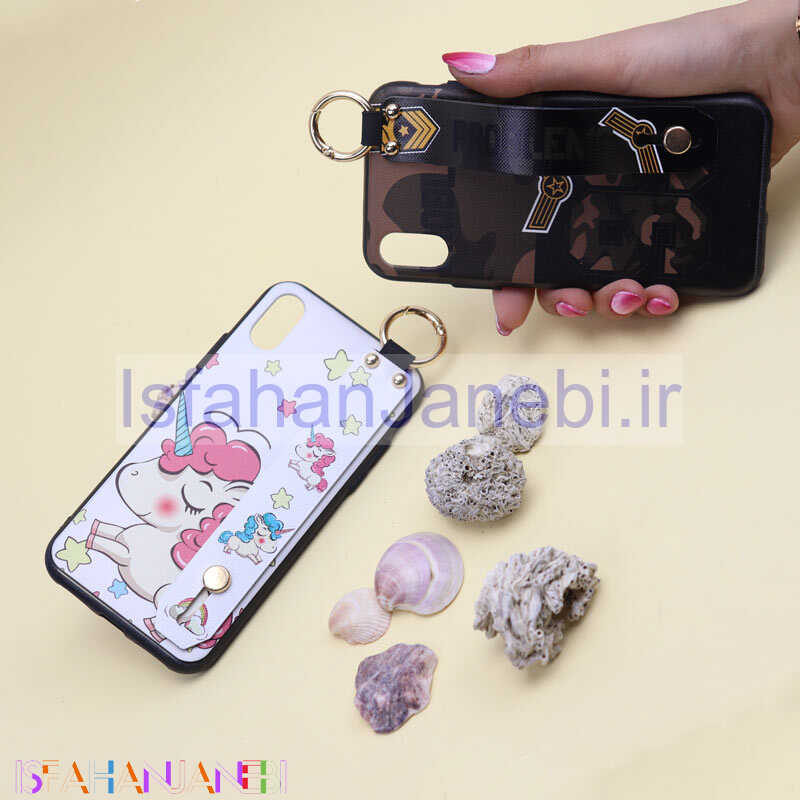 اصفهان جانبی-قاب طرحدار هولدر دستی کد9 آیفون iPhone X/XS
