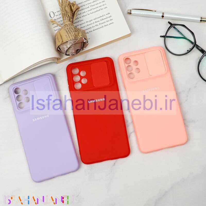 اصفهان جانبی-قاب سیلیکونی TPU محافظ لنزدار کشویی Samsung A32 5G لایت