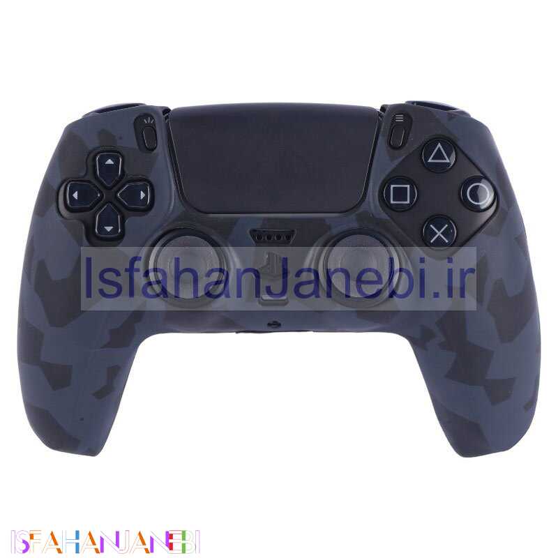اصفهان جانبی-روکش دسته بازی PS5 طرح چریکی مشکی طوسی کد 3