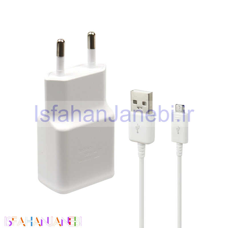اصفهان جانبی-شارژر دیواری Samsung S6 Fast 2A 15W + کابل میکرو یو اس بی