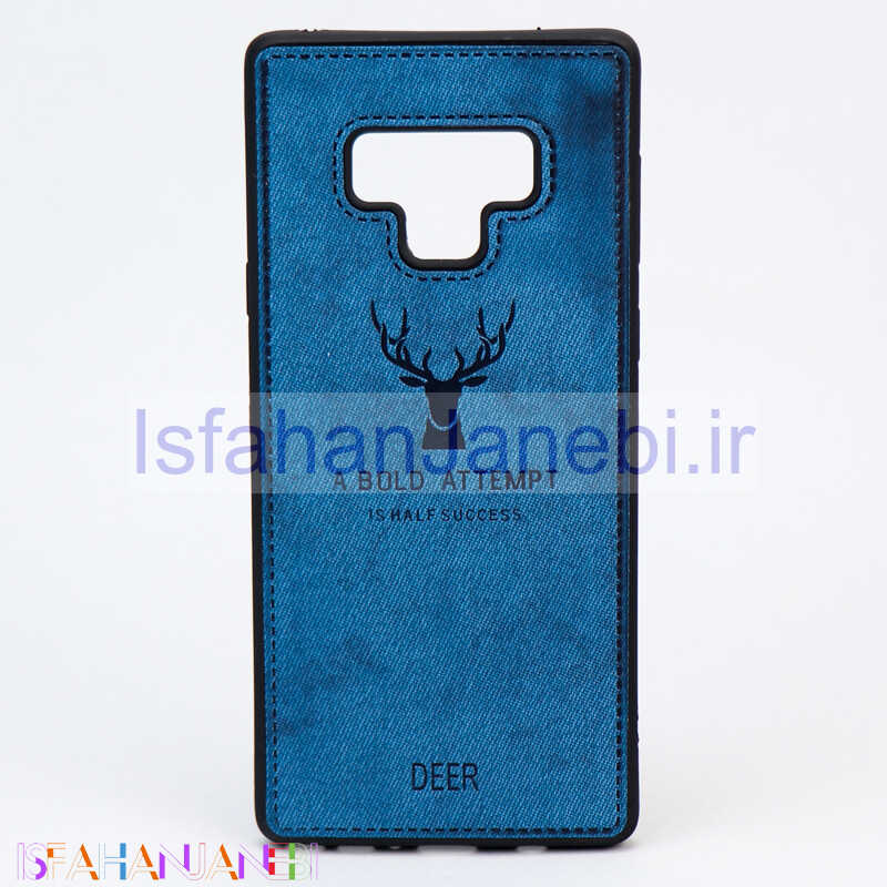 اصفهان جانبی-قاب چرمی طرح گوزن Samsung Note 9 آبی