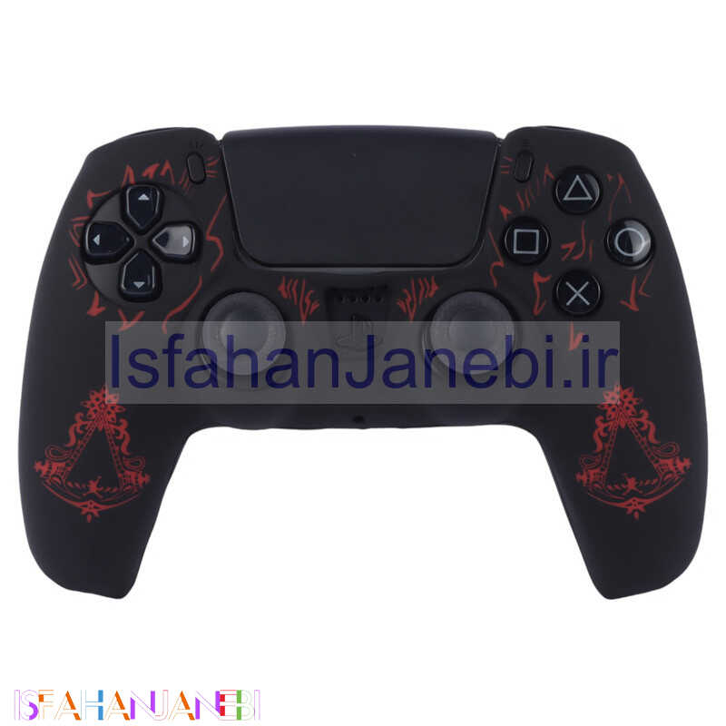اصفهان جانبی-روکش دسته بازی PS5 طرح Assassins Creed Logo مشکی قرمز