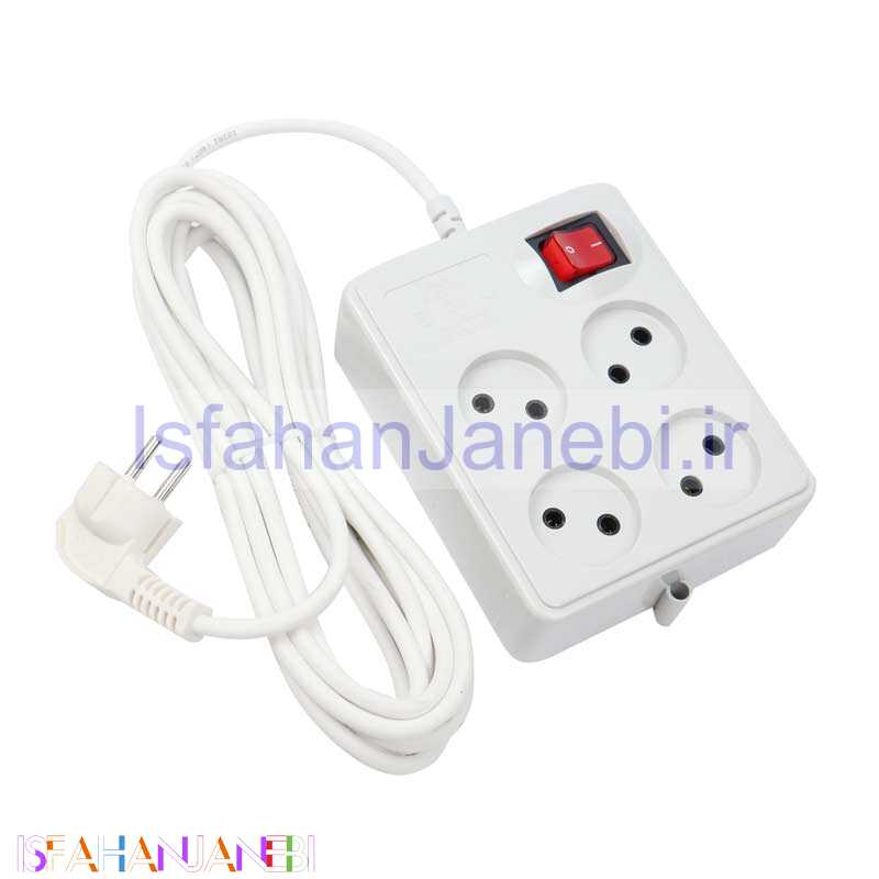 اصفهان جانبی-چند راهی 4 خانه پارت الکتریک PE0330 با کابل 5 متری