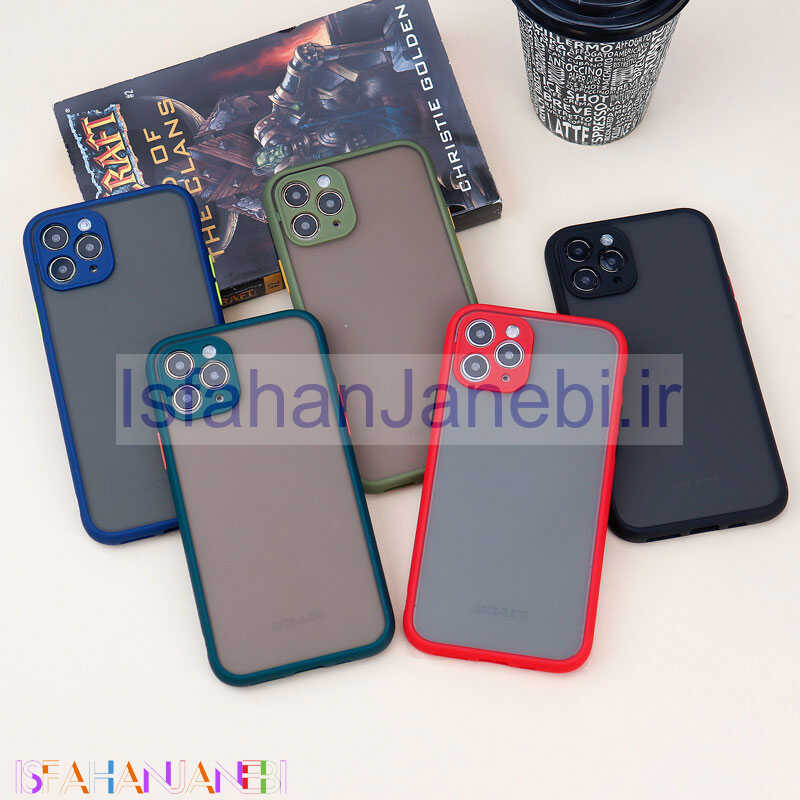 اصفهان جانبی-قاب PC مات محافظ لنز دار iPhone 11 Pro Max