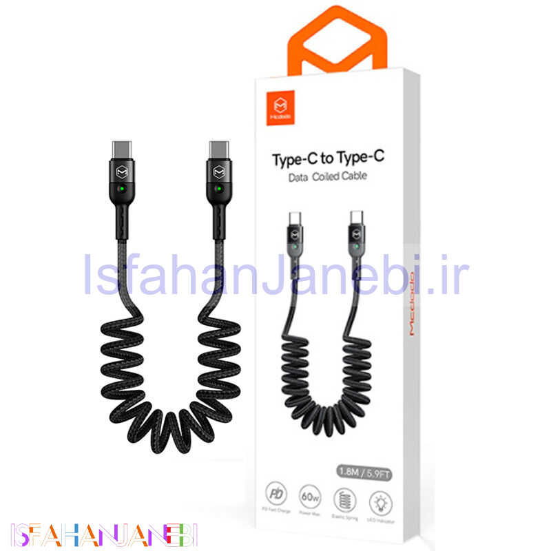 اصفهان جانبی-کابل تبدیل فست شارژ Mcdodo CA-7860 QC4 Type-C To Type-C 1.8m