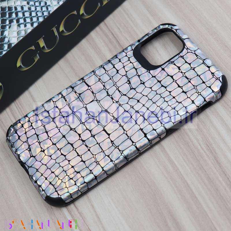 اصفهان جانبی-قاب چرمی پوست ماری هفت رنگ iPhone 11
