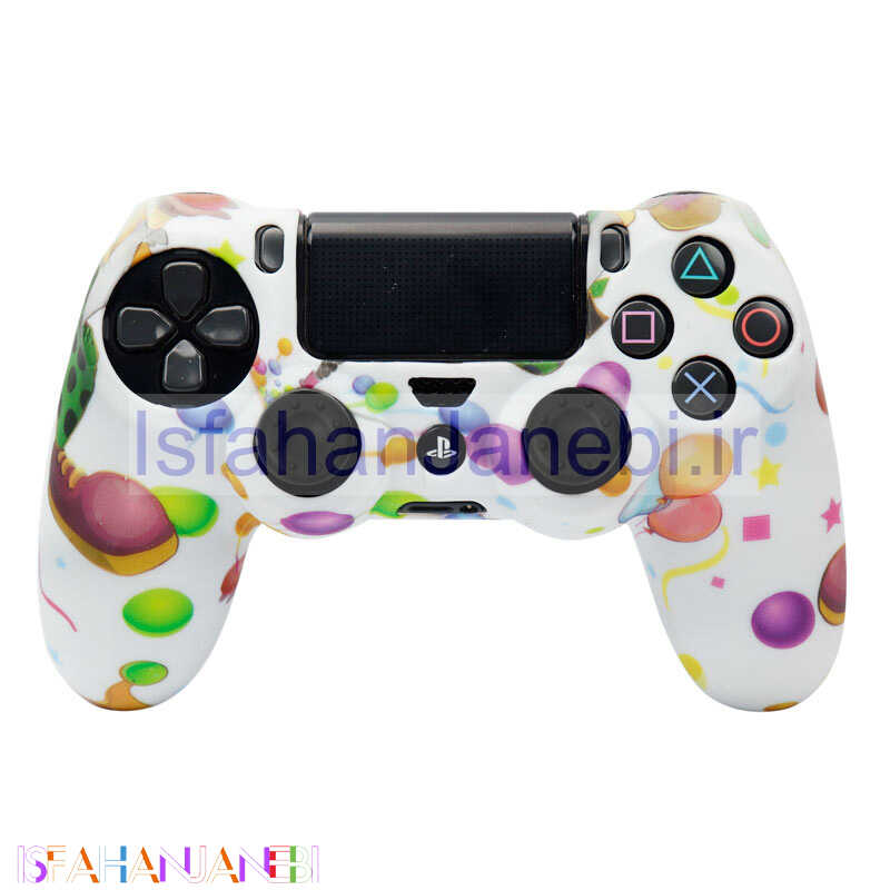 اصفهان جانبی-روکش دسته بازی PS4 طرح دلقک و بادکنک زمینه سفید + روکش آنالوگ هدیه