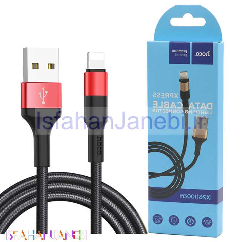 اصفهان جانبی-کابل کنفی آیفونی Hoco X26 1m (گارانتی 12 ماهه)