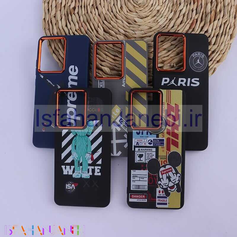 اصفهان جانبی-قاب چرمی شیائومی Poco X7 Pro طرح دار دور محافظ لنز متال