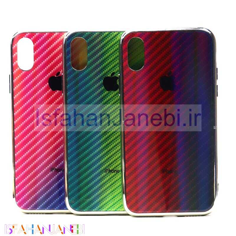 اصفهان جانبی-قاب لیزری پشت گلسی iPhone X/XS