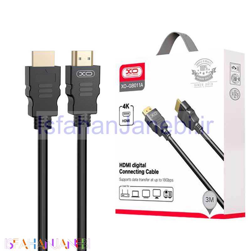 اصفهان جانبی-کابل HDMI 4K ایکس او XO-GB011A طول 3 متر