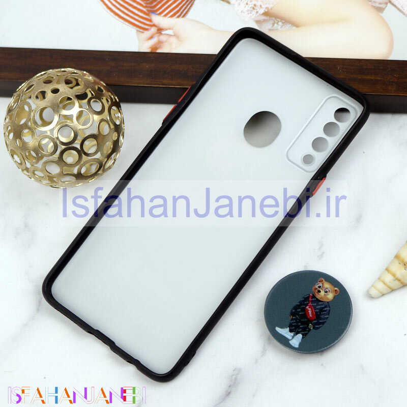 اصفهان جانبی-قاب PC محافظ لنز دار طرح Baron + پاپ سوکت Samsung Galaxy A20s