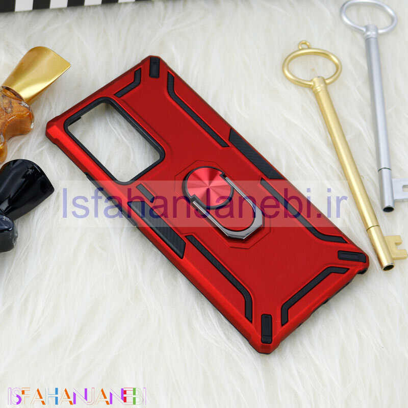 اصفهان جانبی-قاب ضد ضربه هولدر دار DEDICATED سامسونگ Note 20 Ultra قرمز