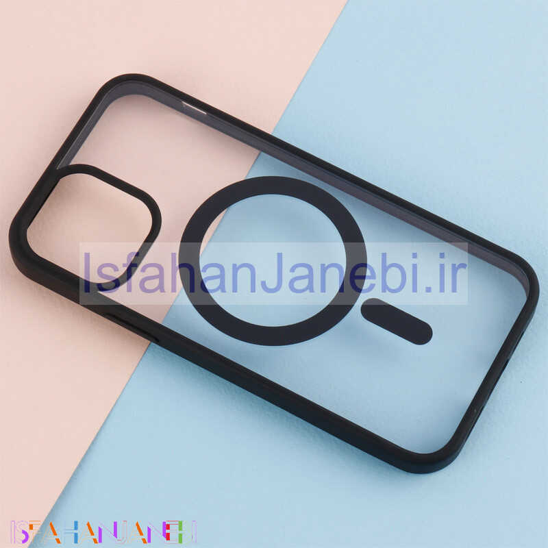 اصفهان جانبی-قاب PC شفاف دور رنگی مگ سیف iPhone 12 / 12 Pro