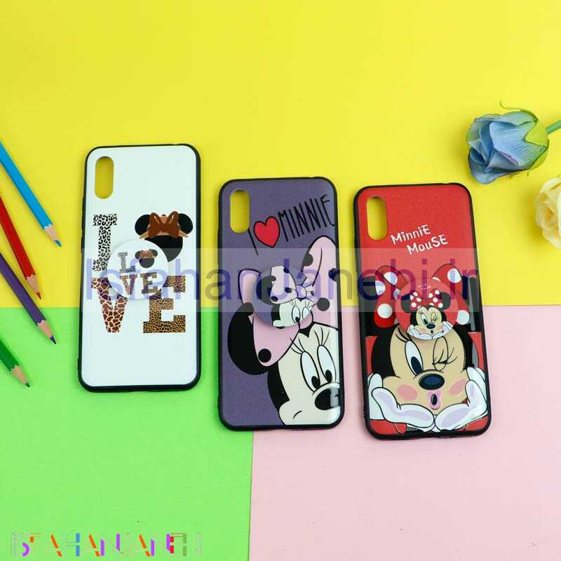 اصفهان جانبی-قاب فانتزی برجسته + پاپ سوکت طرح میکی موس شیائومی Redmi 9A سری D