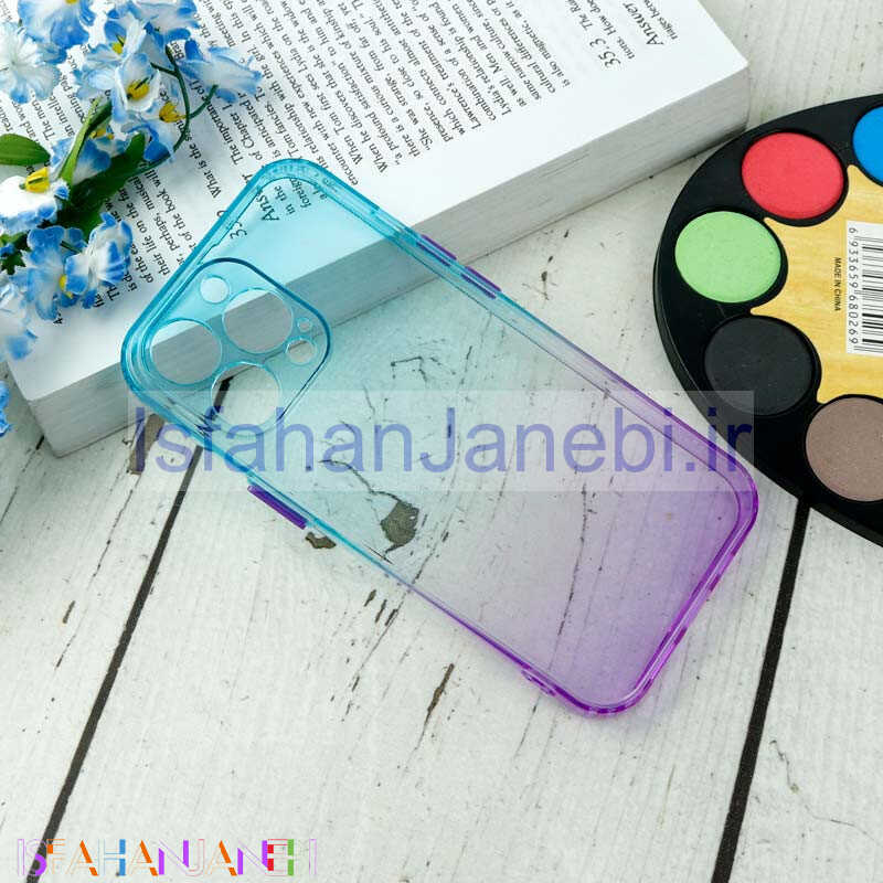 اصفهان جانبی-قاب آبرنگی دور رنگی محافظ لنزدار iPhone 13 Pro