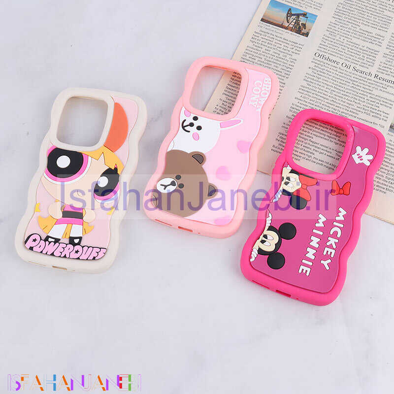 اصفهان جانبی-قاب موج دار شیائومی Poco M6 Pro 4G عروسک برجسته طرح دار