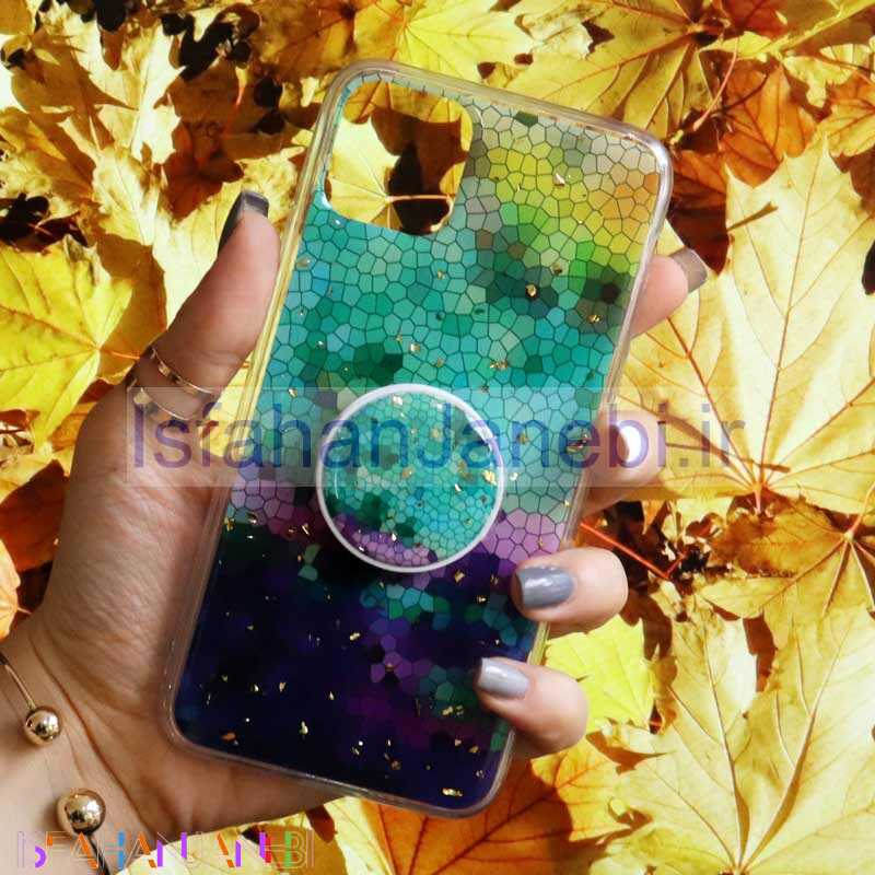 اصفهان جانبی-قاب رنگین کمانی پاپ سوکت دار خرچنگی کد5 آیفون iPhone 11 Pro Max