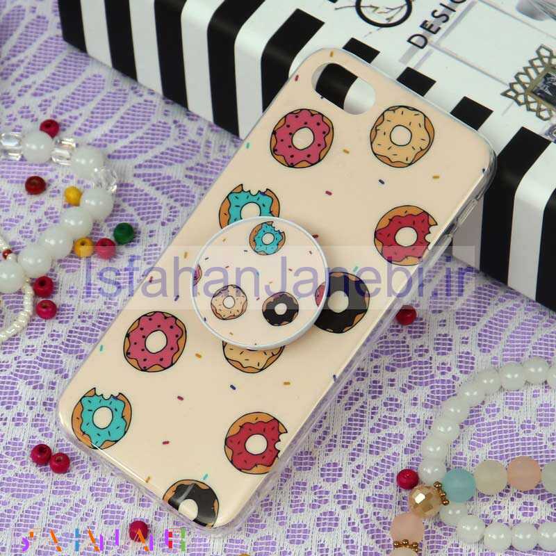 اصفهان جانبی-قاب سوپر IMD دور شفاف پاپ سوکت دار iPhone 7/8 دونات