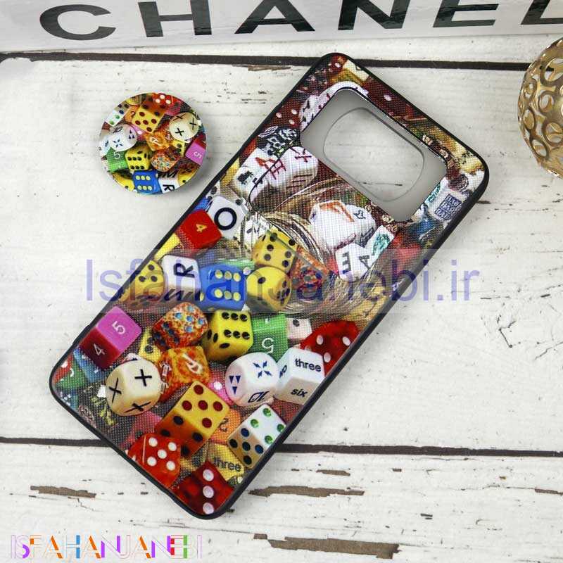 اصفهان جانبی-قاب طرحدار محافظ لنزدار کشویی + پاپ سوکت طرح تاس شیائومی Poco X3 سری B