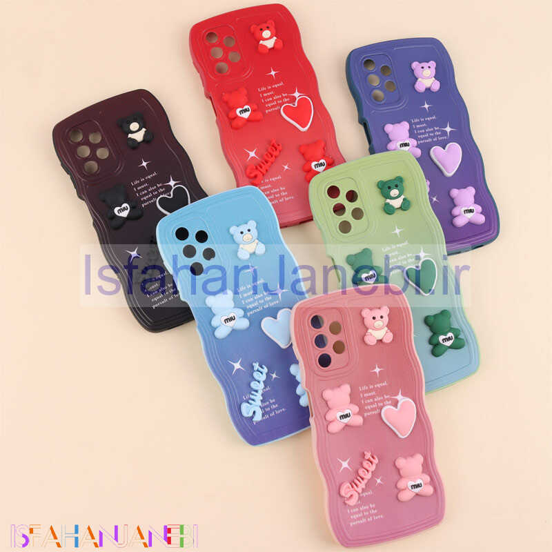 اصفهان جانبی-قاب رنگی مات عروسک برجسته محافظ لنزدار Samsung Galaxy A13 4G