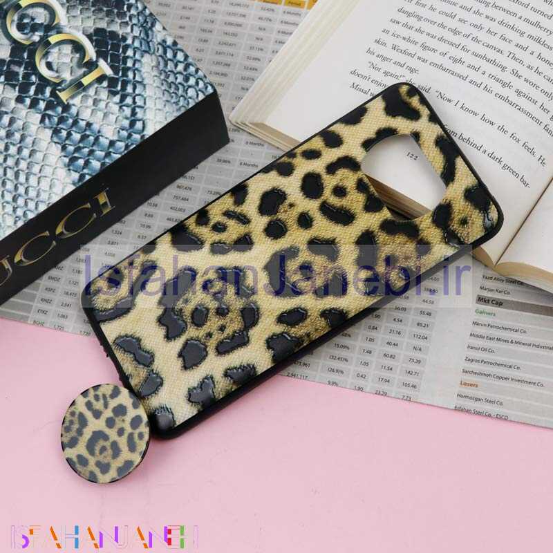 اصفهان جانبی-قاب فانتزی برجسته + پاپ سوکت طرح پلنگی Xiaomi Poco X3 سری F